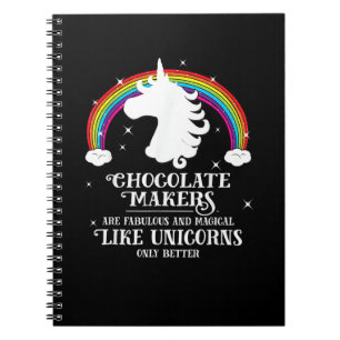 Schokolade Maker Fabulous Magical like Unicorns Fu Notizblock