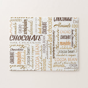 Schokolade, Mandeln und dunkle Schokolade Puzzle