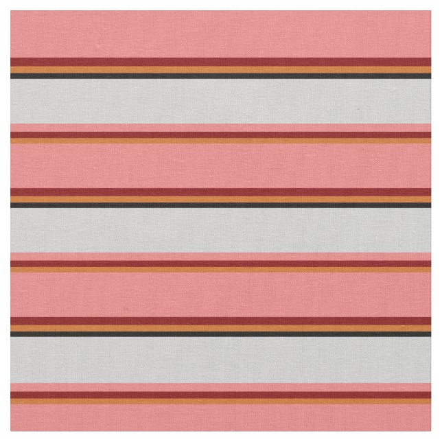 Schokolade, Maroon, Light Coral, Light Grau & Blac Stoff (Nahaufnahme)