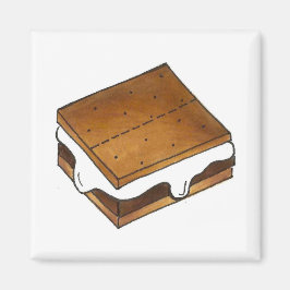 Schokolade Marshmallow Smore S'mores Feinschmecker Magnet