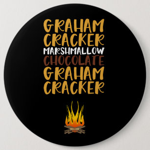Schokolade, Marshmallow und Graham Crackers Button