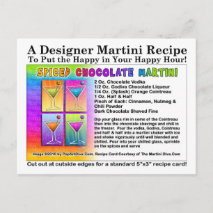 Schokolade Martini Rezept Postkarte