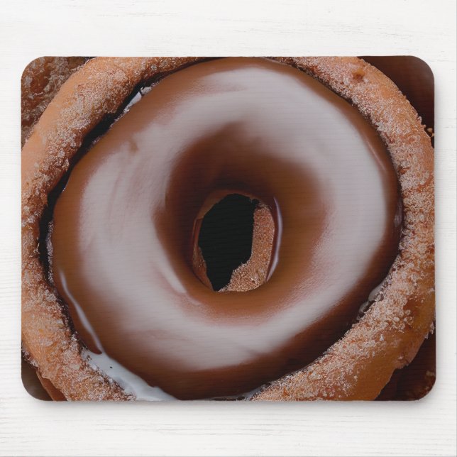 Schokolade Mattiert Donut Mousepad (Vorne)
