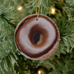 Schokolade Mattiert Donut Personalisiert Keramik Ornament