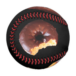 Schokolade, Mattiert-Gelbkuchen Donut mit Biss-Out Baseball