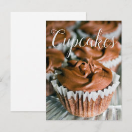 Schokolade Mattierte Cupcakes Lebensmittel Foto Le Postkarte