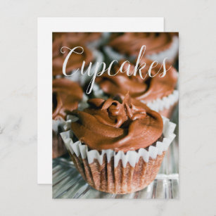 Schokolade Mattierte Cupcakes Lebensmittel Foto Le Postkarte