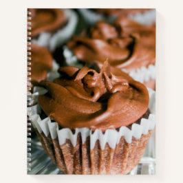 Schokolade Mattierte Cupcakes Lebensmittelfotograf Notizbuch