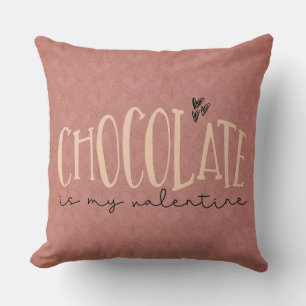 Schokolade meine Valentine/Kaffeewaschbecken Kissen