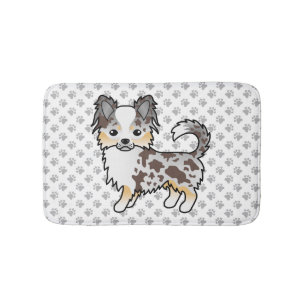 Schokolade, Merle Long Coat Chihuahua Dog & Paws Badematte