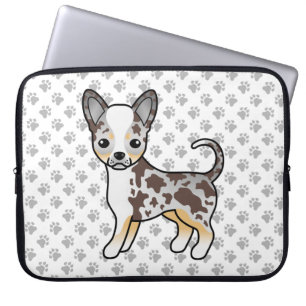 Schokolade Merle Smooth Coat Chihuahua Dog & Paws Laptopschutzhülle