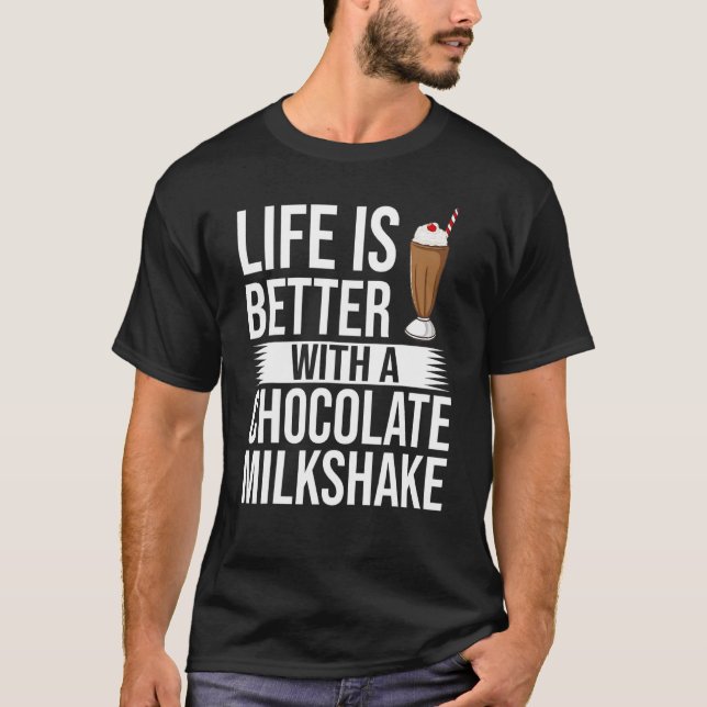 Schokolade Milchshake Milch Choco Shake Drink T-Shirt (Vorderseite)