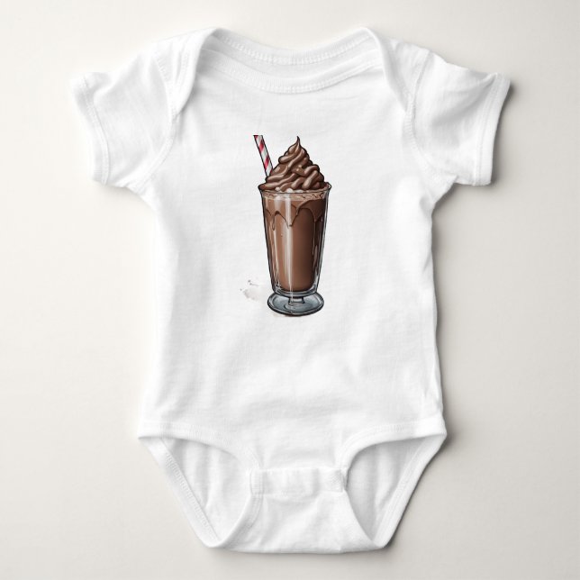 Schokolade Milkshake Baby Bodysuit Baby Strampler (Vorderseite)