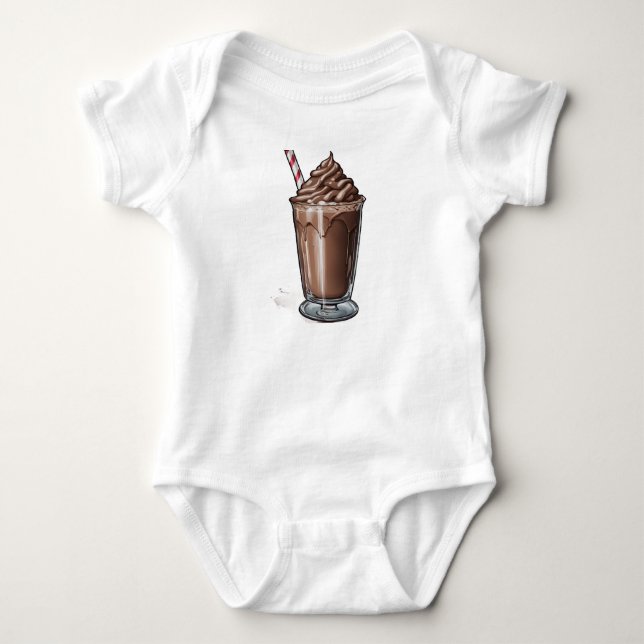 Schokolade Milkshake Baby Bodysuit Strampler (Vorderseite)
