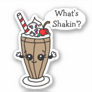 Schokolade Milkshake Was ist Shakin? Aufkleber