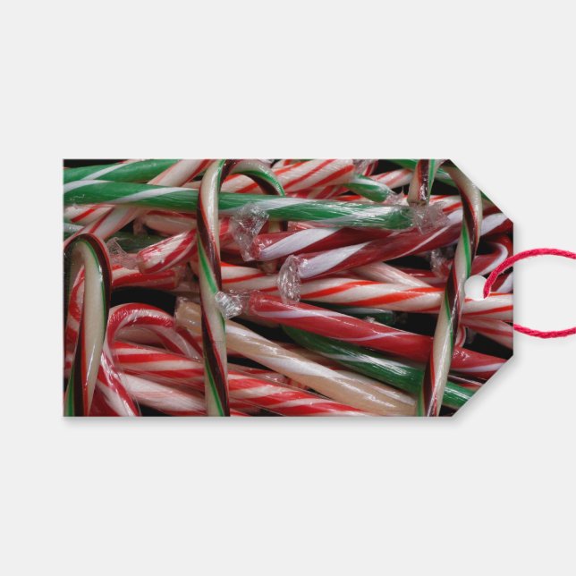 Schokolade Minze Candy Canes Holiday Festival Geschenkanhänger (Vorderseite (Horizontal))