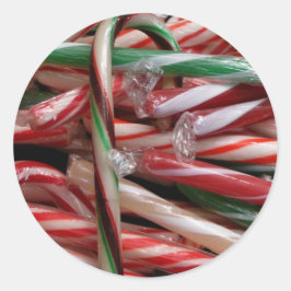 Schokolade Minze Candy Canes Holiday Festival Runder Aufkleber