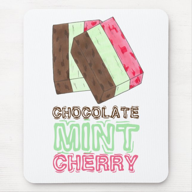 Schokolade Minze Cherry Spumoni Ice Creme Gelato Mousepad (Vorne)