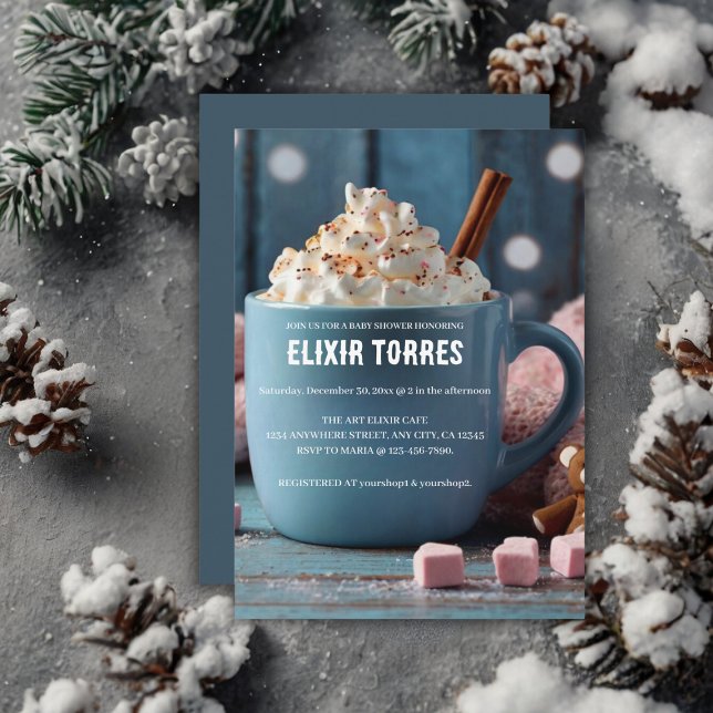 Schokolade mit geschlüpfter Creme Gemütliche Babyd Einladung (Von Creator hochgeladen)