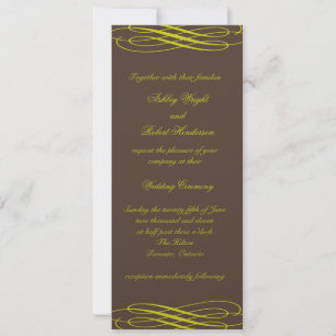 Schokolade mit goldenen Ribbons Einladung Hochzeit