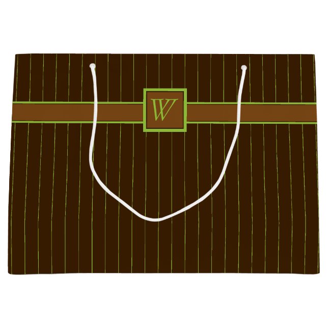 Schokolade mit Limonem Pinstripes-Geschenkbeutel Große Geschenktüte (Vorderseite)
