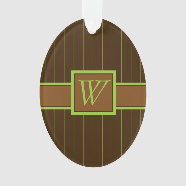 Schokolade mit Limonen Pinstripes Akrylus Ornament (Vorderseite)