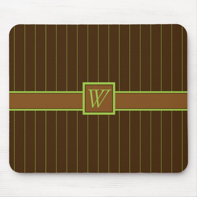 Schokolade mit Limonen Pinstripes Mousepad (Vorne)