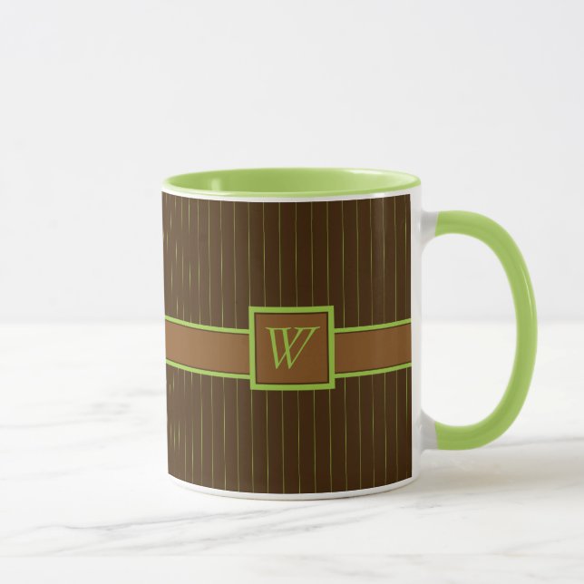 Schokolade mit Limoner Pinstripes-Tasse Tasse (Rechts)