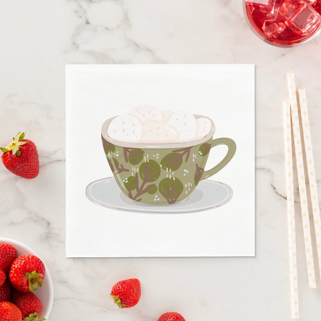 Schokolade mit Marshmallows Serviette (Von Creator hochgeladen)