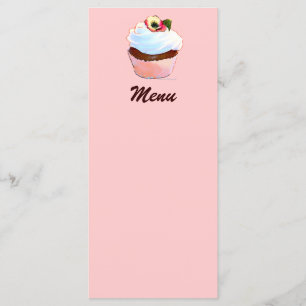 Schokolade mit Pansy-Menü Menükarte