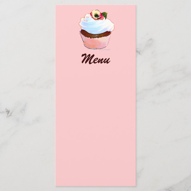 Schokolade mit Pansy-Menü Menükarte (Vorderseite)