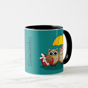 Schokolade mit Schirm und Schokolade Name hinzuf Tasse