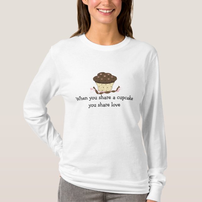 Schokolade mit Sprichwort T-Shirt (Vorderseite)