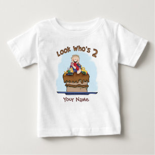 Schokolade Mud 2. Geburtstag Personalisiert Baby T-shirt