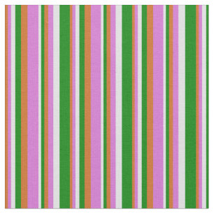 Schokolade, Orchid, Lavendel & Green Lines Muster Stoff
