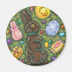 SCHOKOLADE OSTBUNNY, CHICK, EIER, GELLY BEANS MAGNET