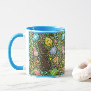 SCHOKOLADE OSTBUNNY, CHICK, EIER, GELLY BEANS TASSE