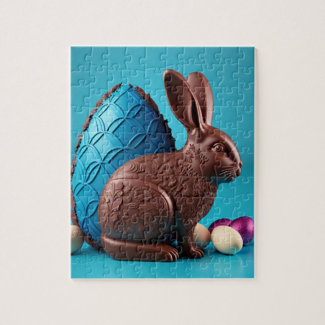 Schokolade Osterhase und Eier Puzzle (Vertikal)