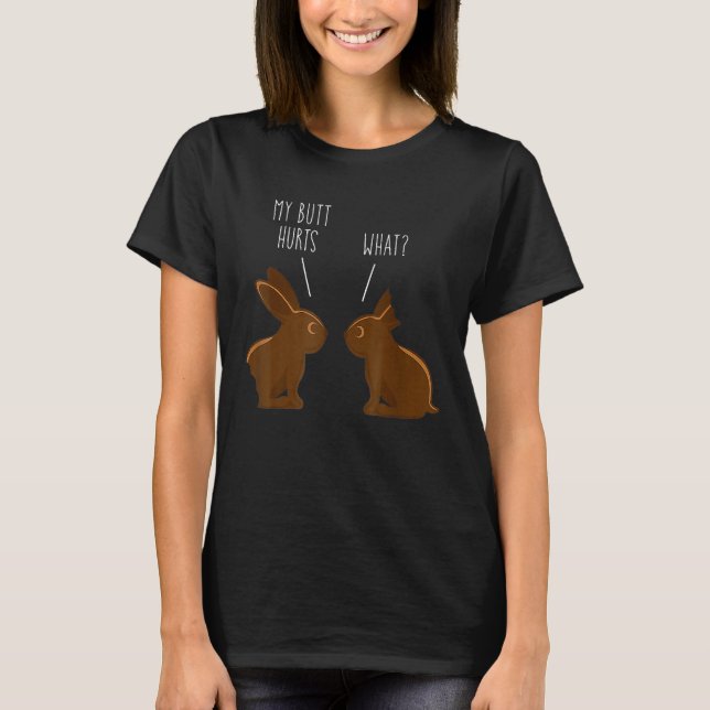 Schokolade Ostern Korb Funny Teens Mein Hintern T-Shirt (Vorderseite)