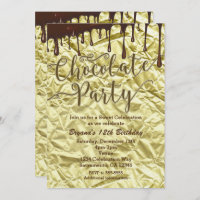 Schokolade Party Gold Imitats Foil Wrapper Einladu