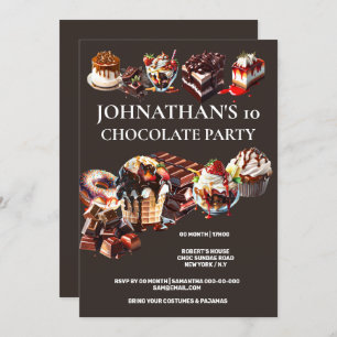 Schokolade Party Kuchen Nachspeise Eis Sommer Kind Einladung