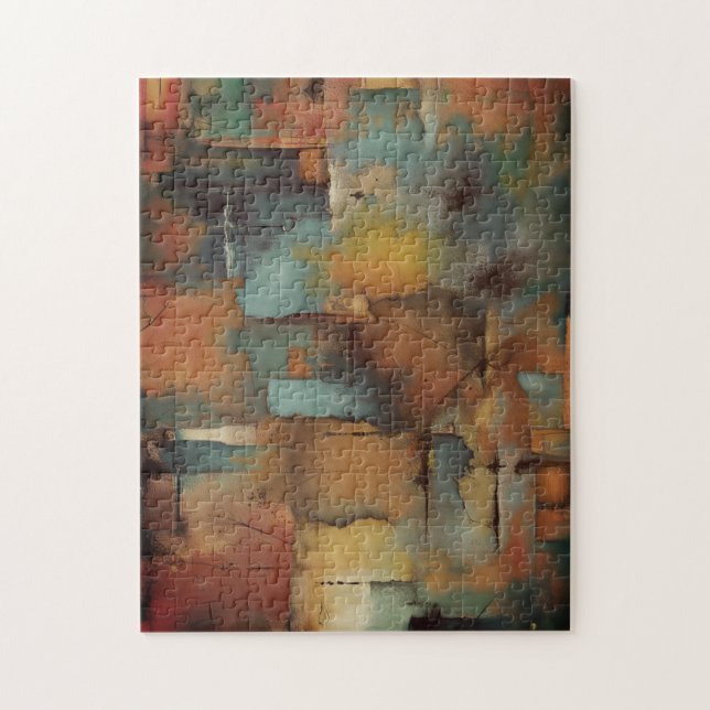 Schokolade Patchwork Abstrakt Puzzle (Vertikal)