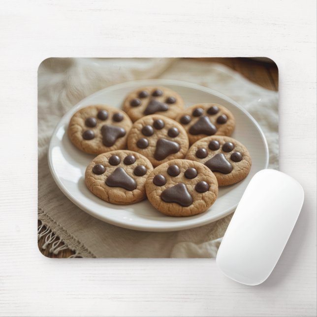 Schokolade-Pawprint-Cookies Mousepad (Mit Mouse)