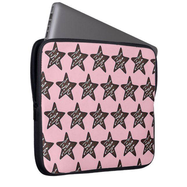 Schokolade Peppermint Star Weihnachtskochtopf Laptopschutzhülle (Vorne Rechts)