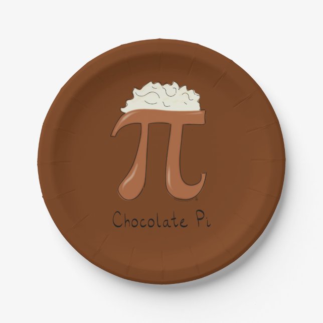 Schokolade Pi Niedlich Mathematik Pi Day Party Tel Pappteller (Vorderseite)