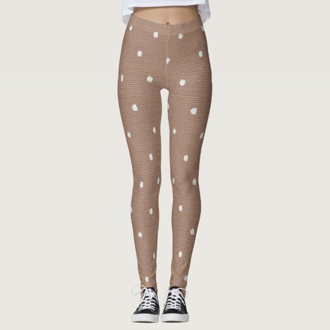 Schokolade-Polka-Leggings Leggings (Vorderseite)