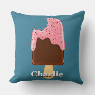 Schokolade Popsicle individuelle Name & Farbkissen Kissen