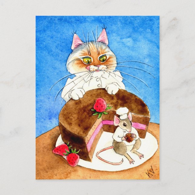 Schokolade Postkarte (Vorderseite)