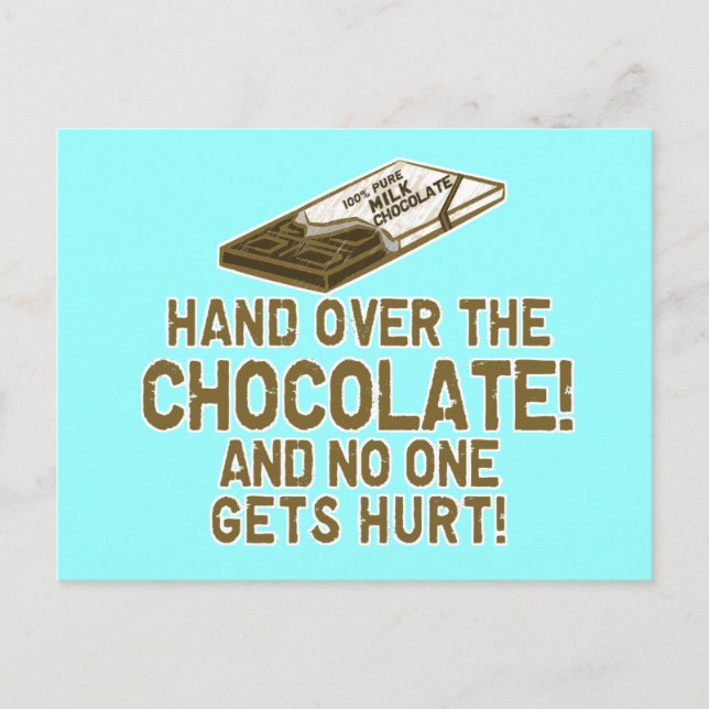 Schokolade Postkarte (Vorderseite)