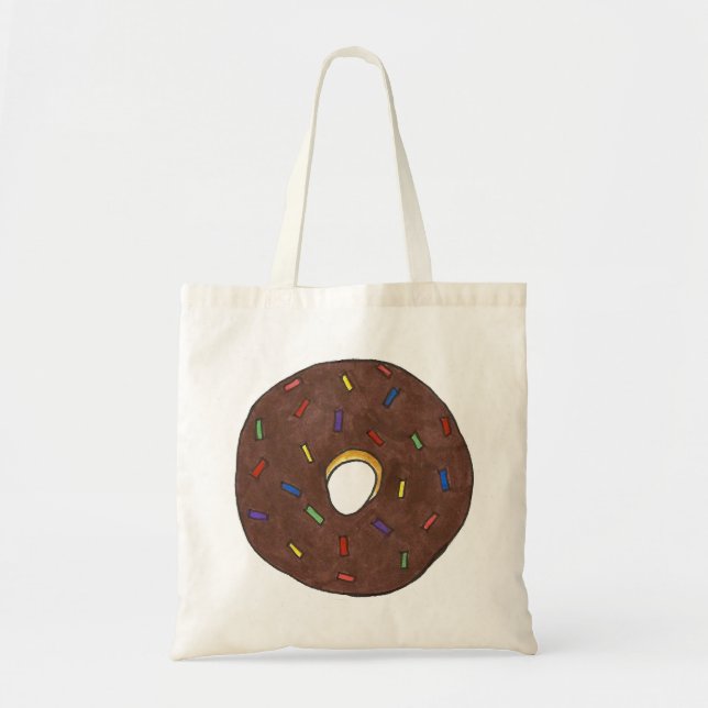 Schokolade Regenbogen Sprinkles Doughnut Tasche (Vorne)